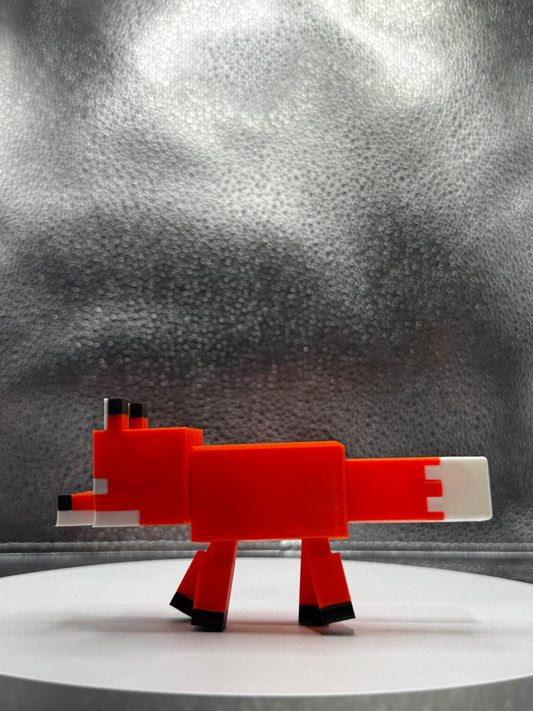 Blocky Fox 3D Print COLORED