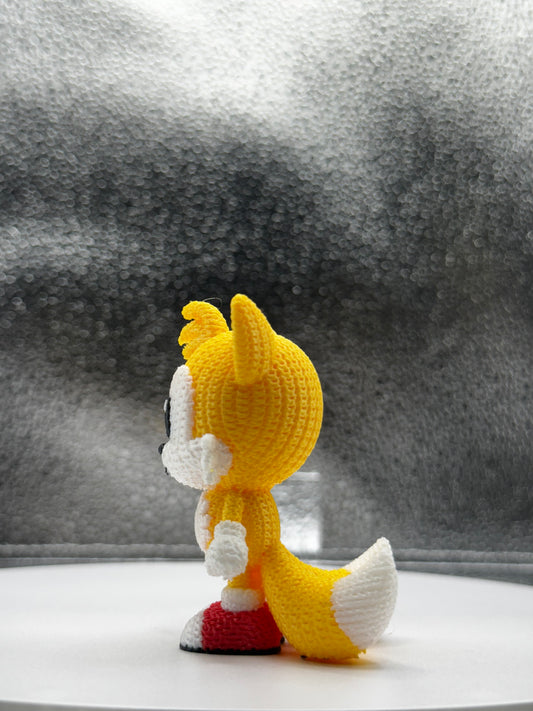 Yellow Fox Knitted Style 3D Printed