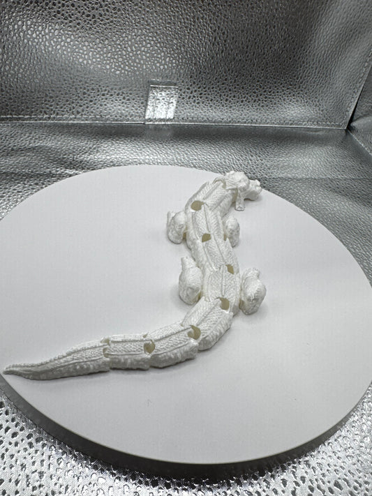 White Dog Dragon Flexi 3D Print
