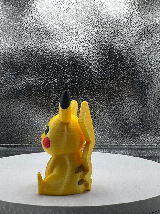 Pikamon 3d Print COLORED 3 Inches Tall - Metallic Shine