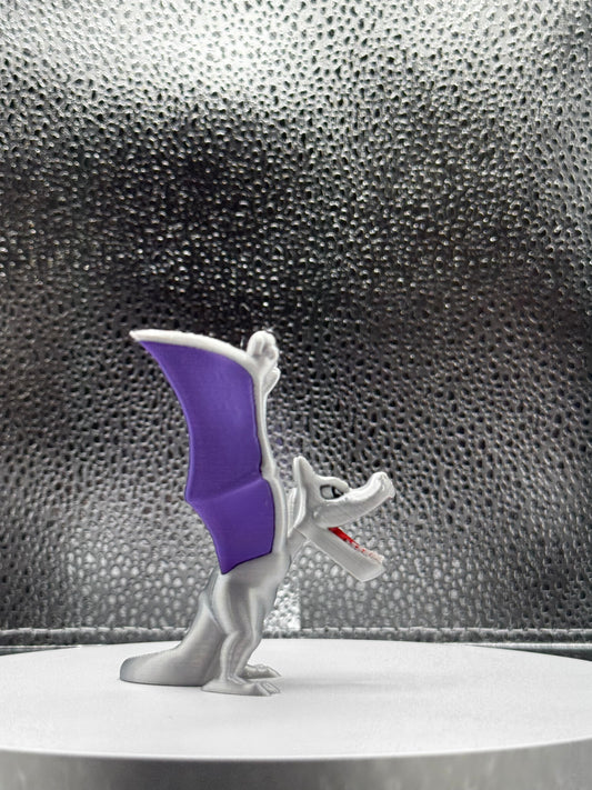 Dinomon 3d Print Colored 3 Inches Tall  - Metallic Shine