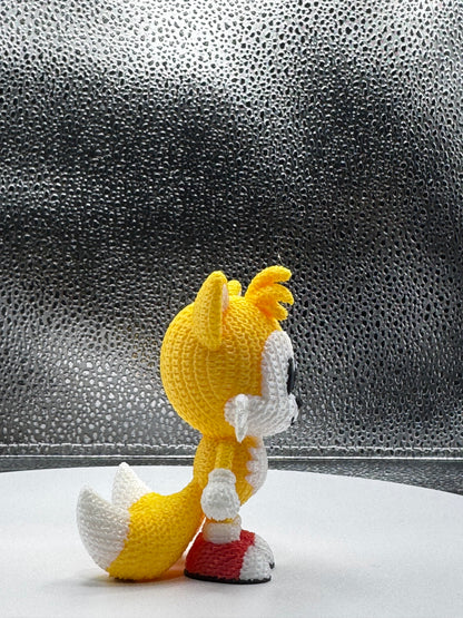 Yellow Fox Knitted Style 3D Printed