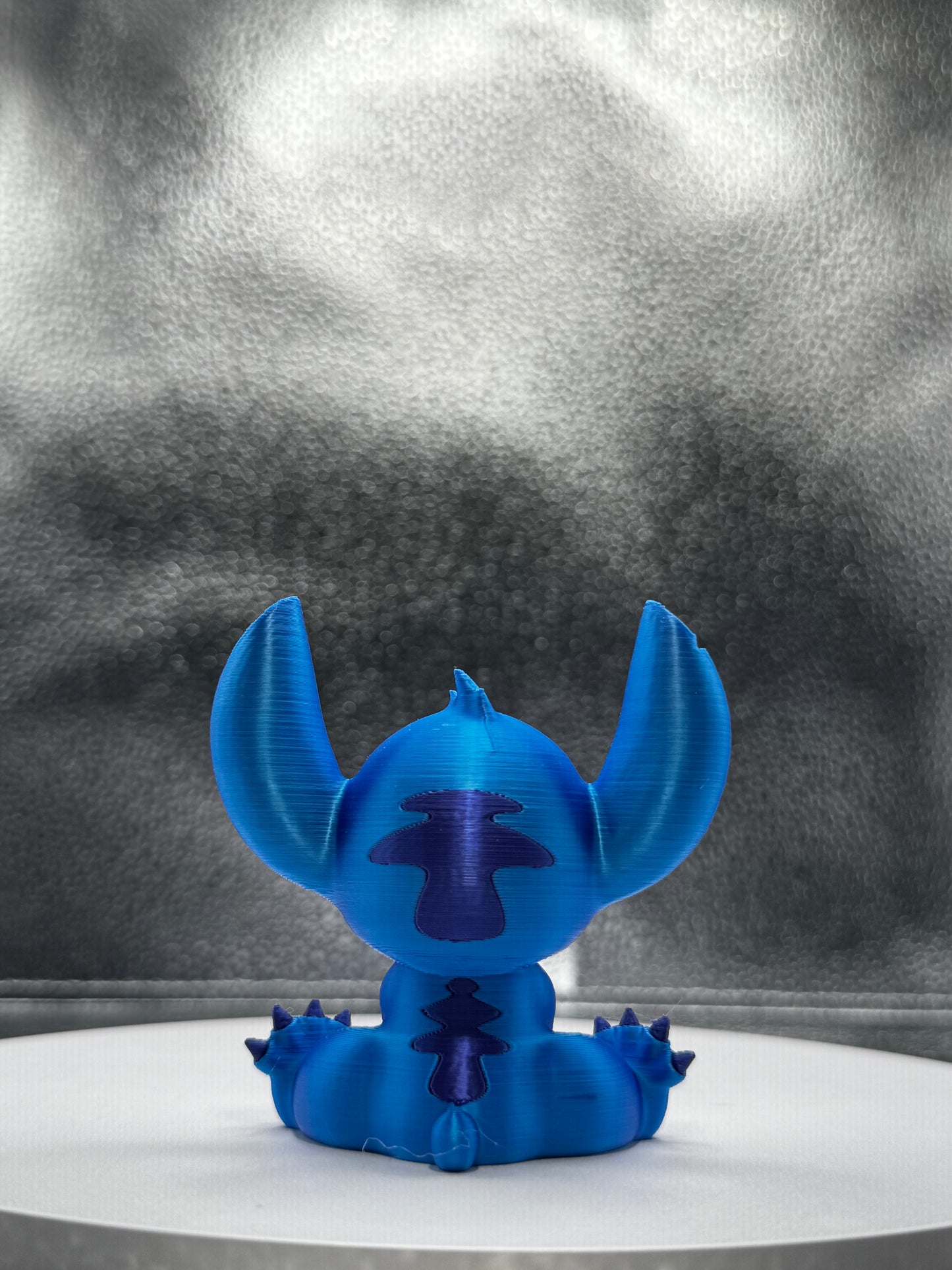 Sir Blue Alien 3d Print COLORED 3 Inches Tall - Metallic Shine