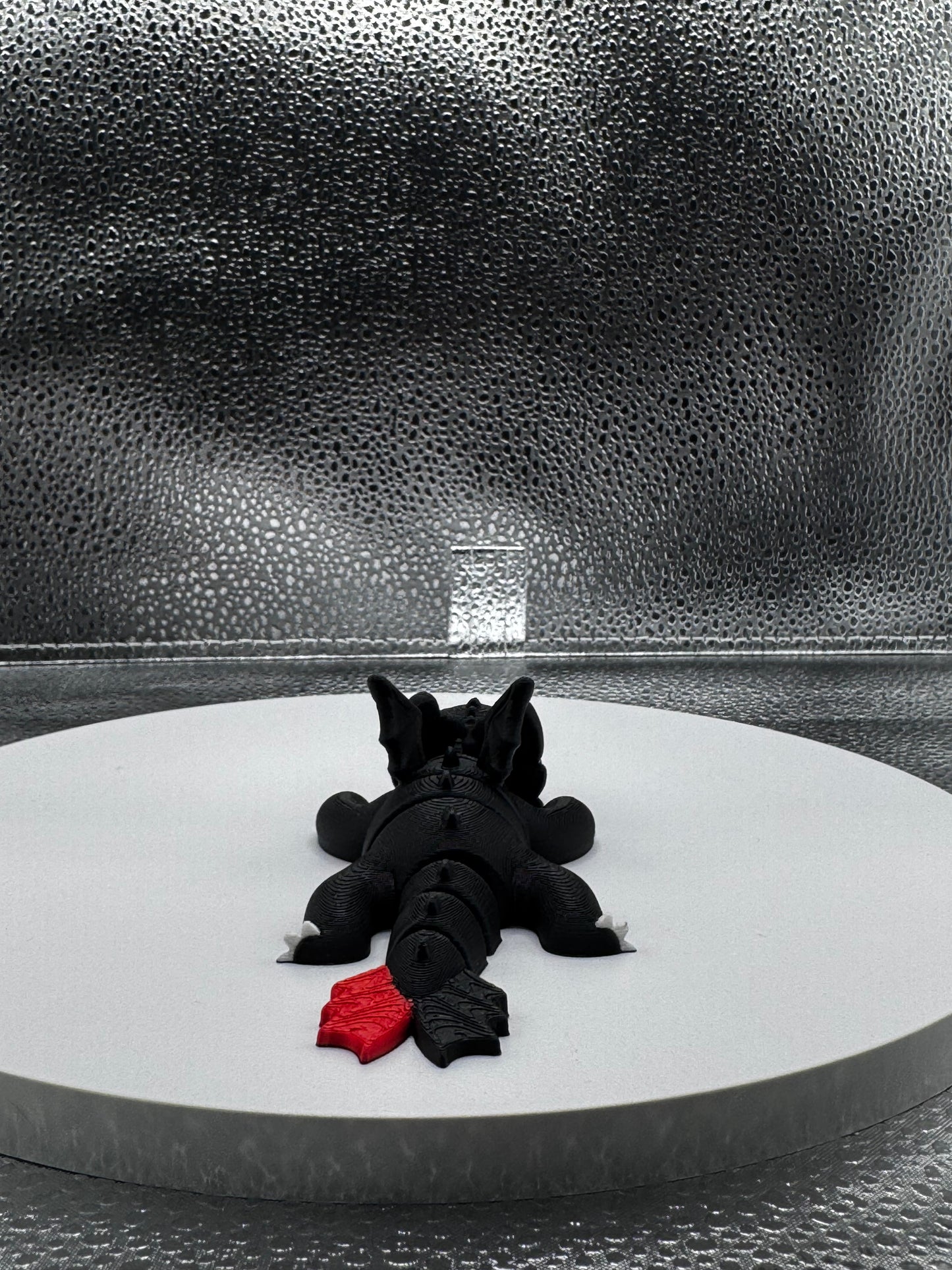 Black and White Dragon 3d Print COLORED 4.5 Inches Long -Flexi - Fidget