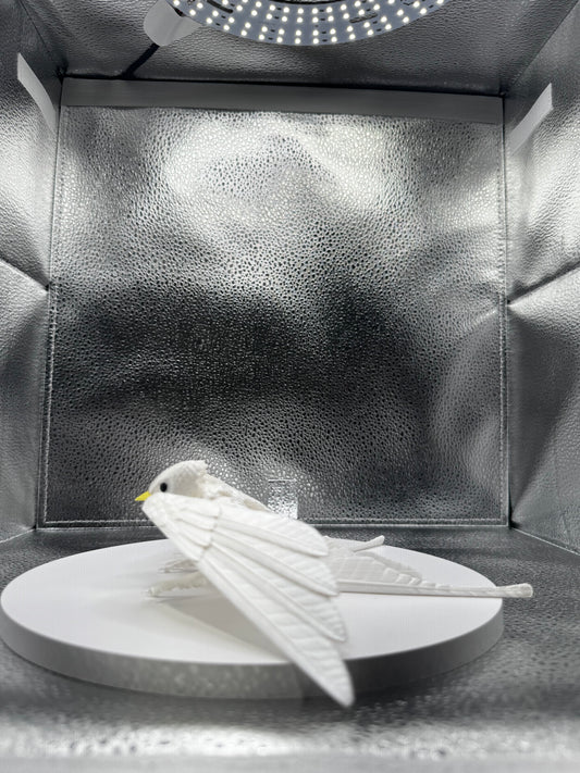 White Sparrow 3D Print - Metallic Shine