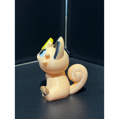 Meowmon 3d Print COLORED 3 Inches Tall - Metallic Shine