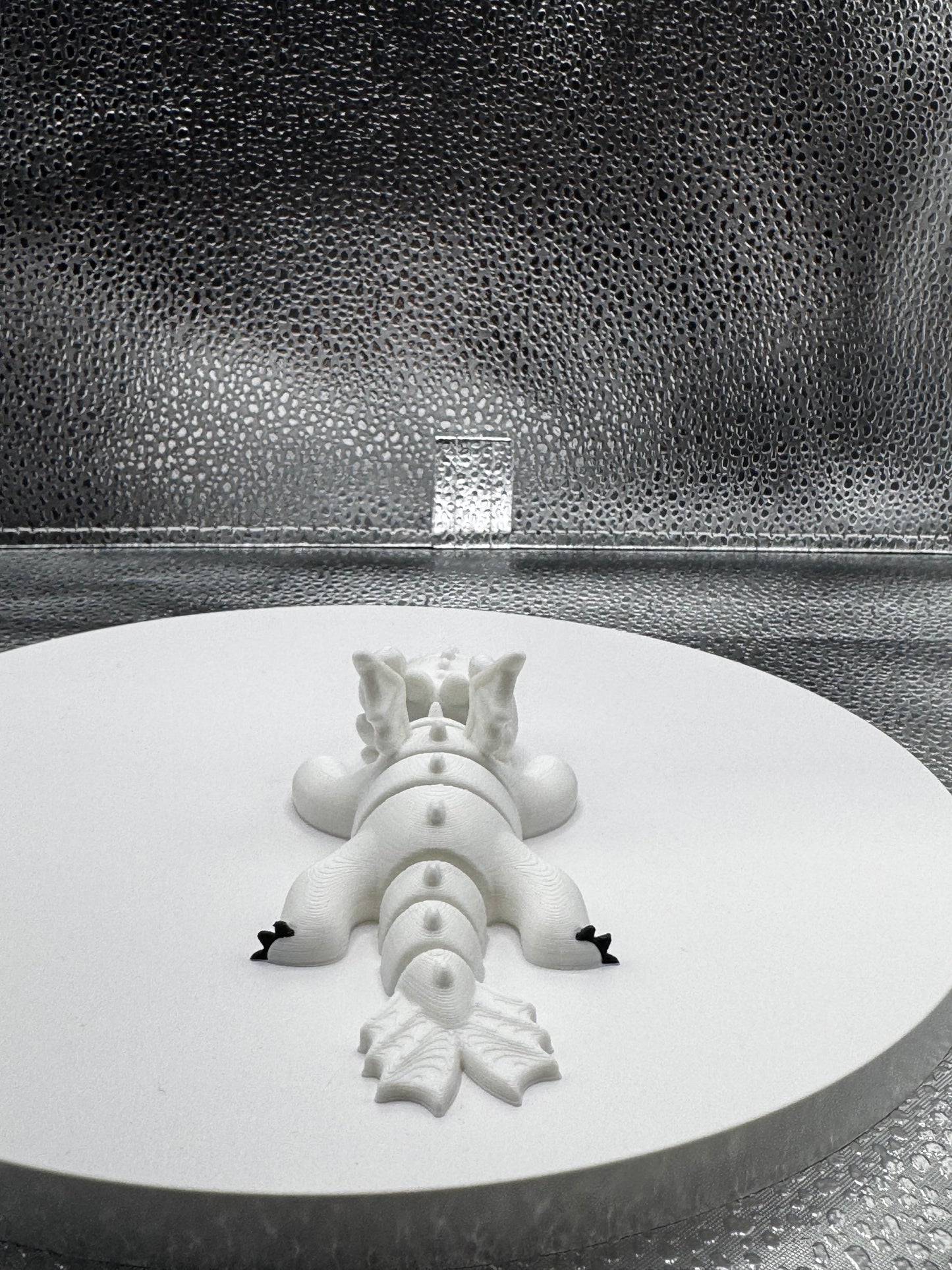 Black and White Dragon 3d Print COLORED 4.5 Inches Long -Flexi - Fidget
