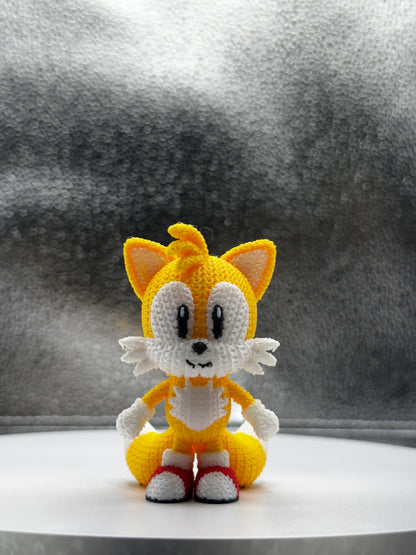 Yellow Fox Knitted Style 3D Printed