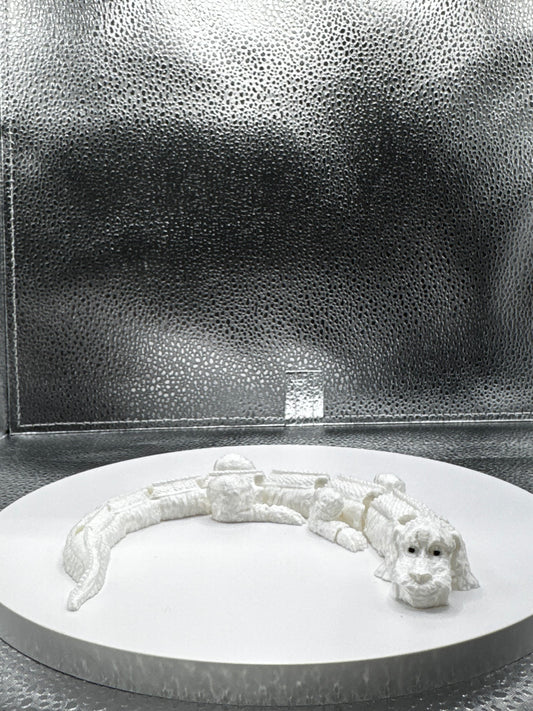 White Dog Dragon Flexi 3D Print