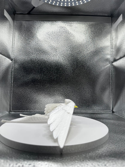 White Sparrow 3D Print - Metallic Shine