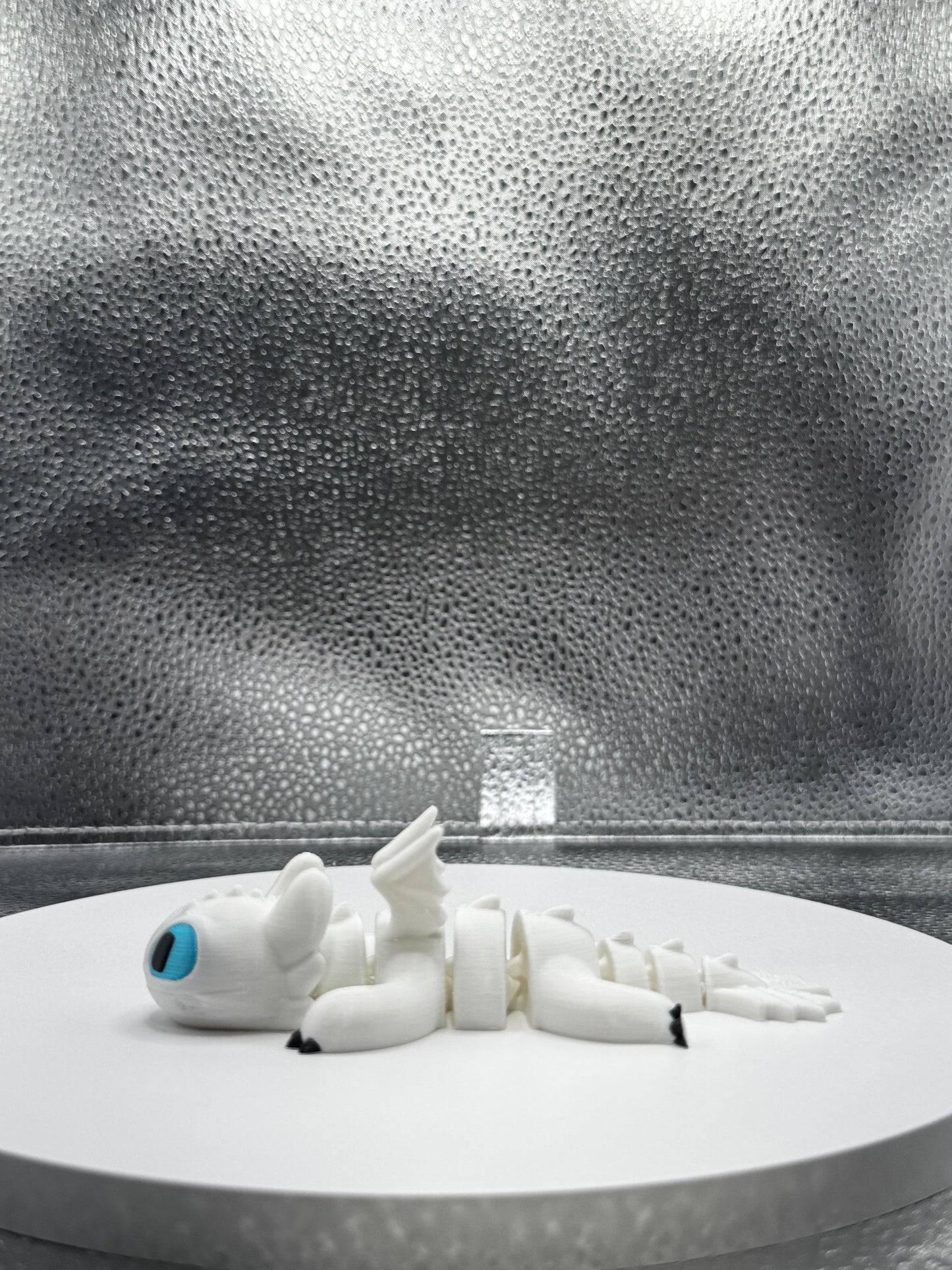 Black and White Dragon 3d Print COLORED 4.5 Inches Long -Flexi - Fidget