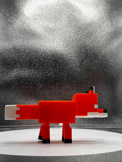 Blocky Fox 3D Print COLORED