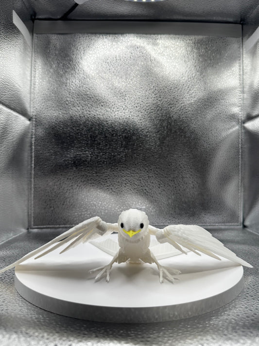 White Sparrow 3D Print - Metallic Shine