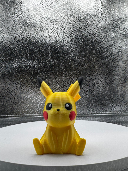 Pikamon 3d Print COLORED 3 Inches Tall - Metallic Shine