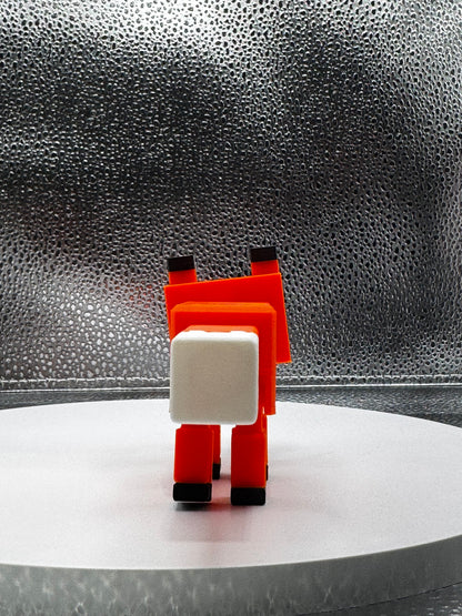 Blocky Fox 3D Print COLORED
