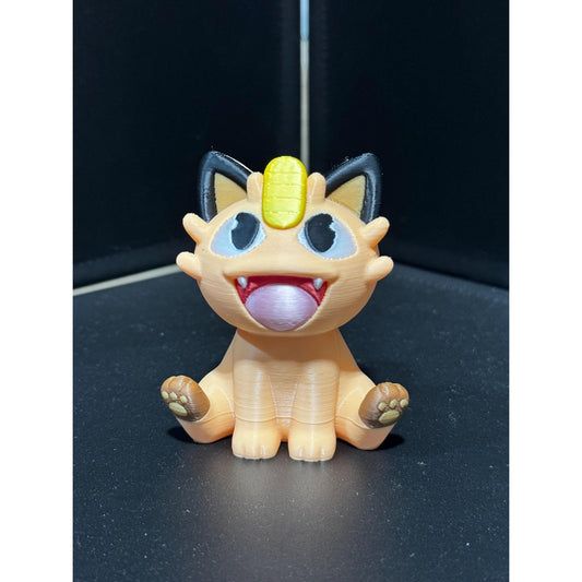 Meowmon 3d Print COLORED 3 Inches Tall - Metallic Shine