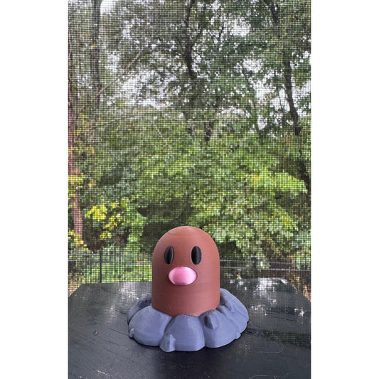 Diggymon 3D Print COLORED 2.5 Inches Tall - Metallic Shine