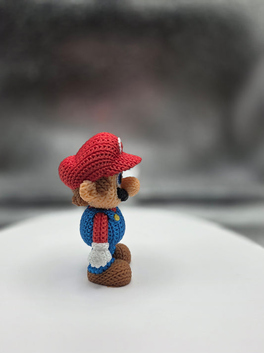 Knitted Italian Plumber Man 3d Printed Knitted