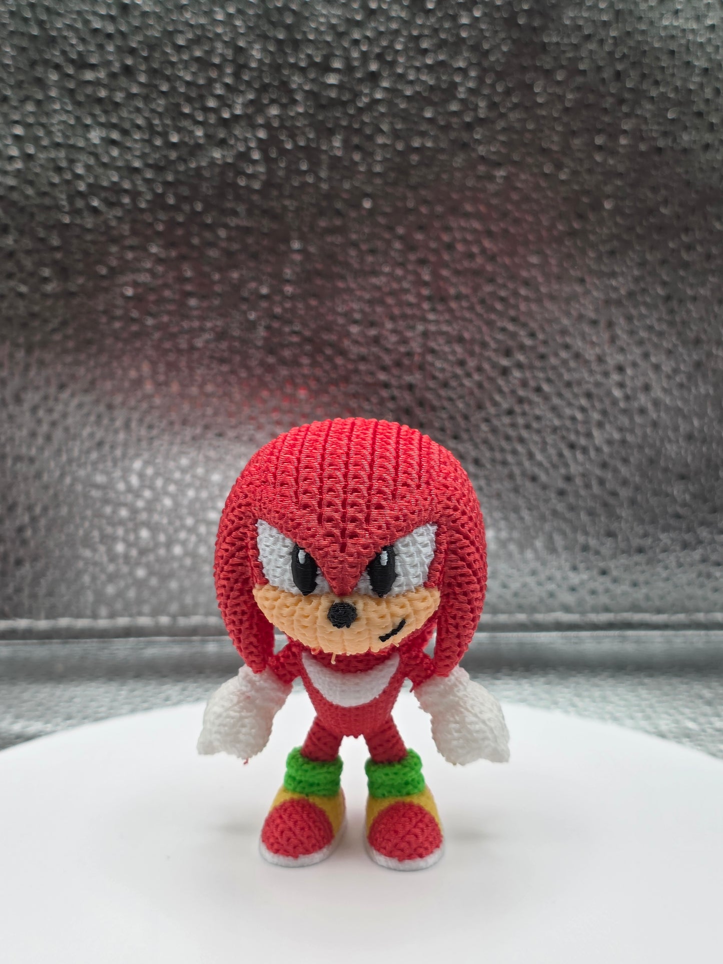 Red Knuck Knitted Style 3D Print
