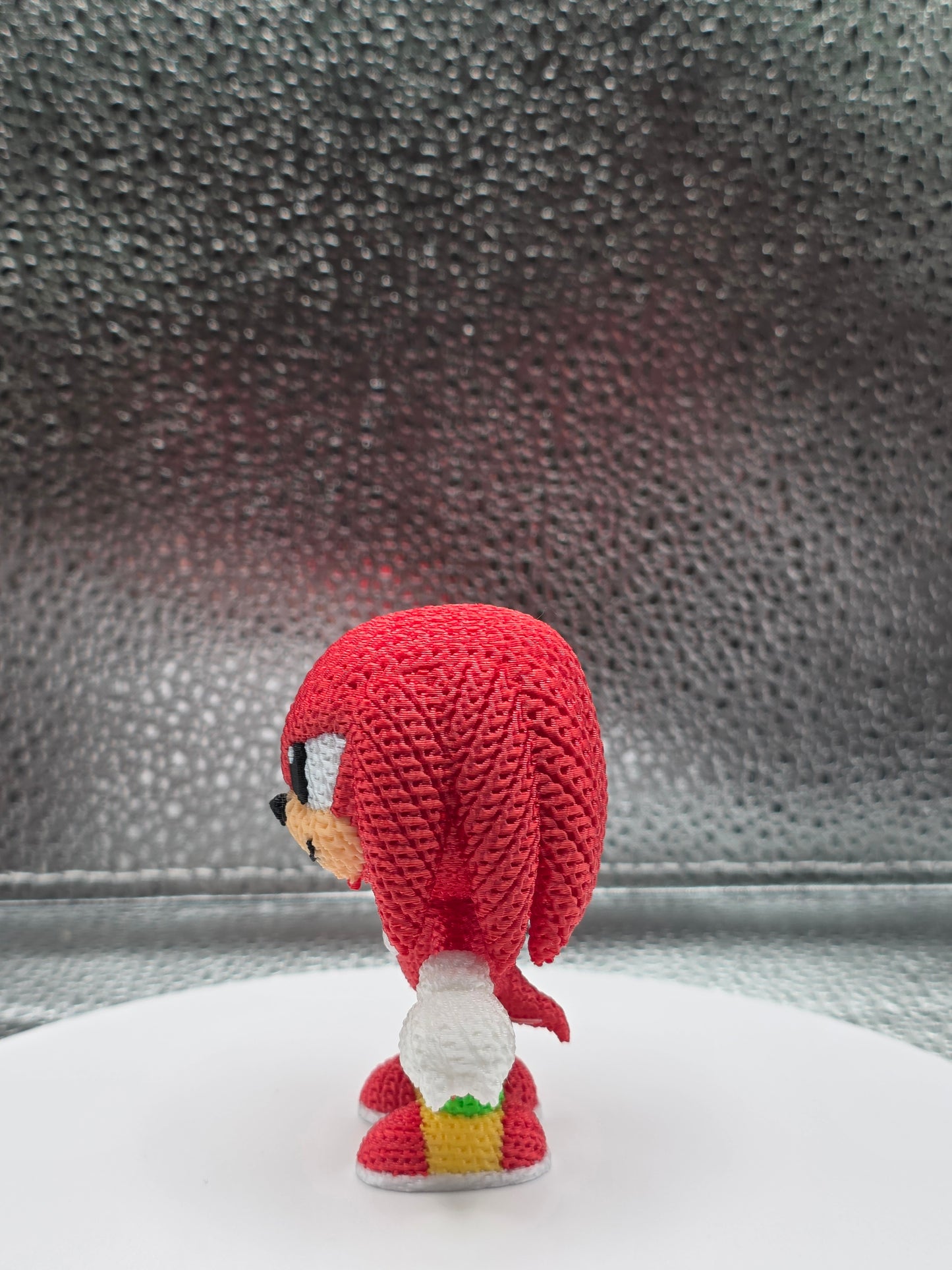 Red Knuck Knitted Style 3D Print