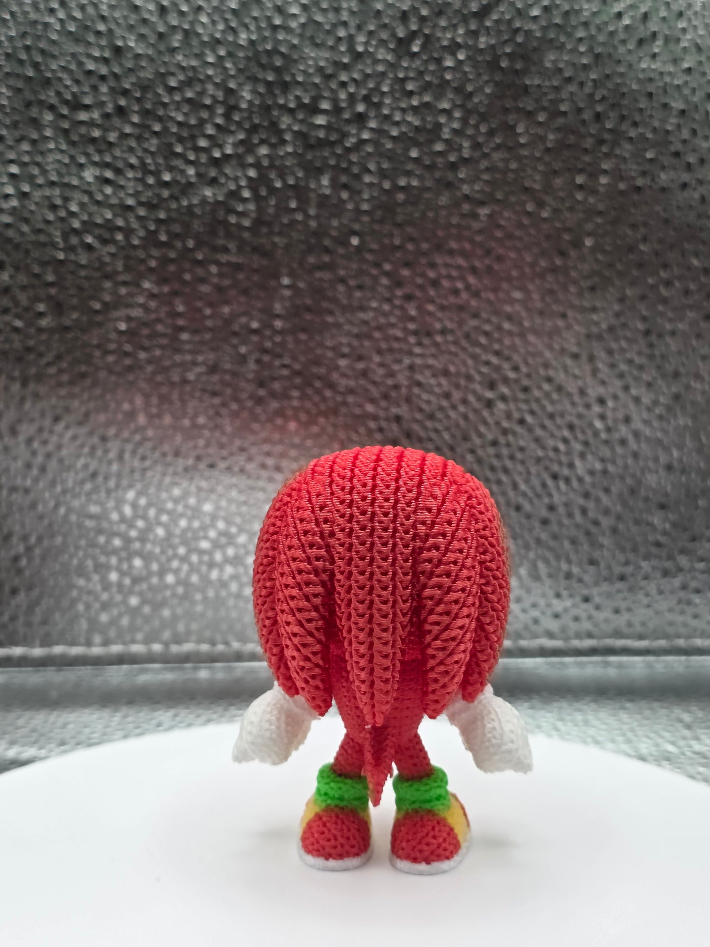 Red Knuck Knitted Style 3D Print