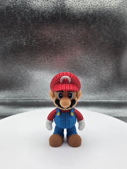 Knitted Italian Plumber Man 3d Printed Knitted