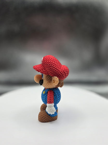 Knitted Italian Plumber Man 3d Printed Knitted