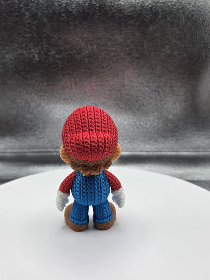 Knitted Italian Plumber Man 3d Printed Knitted